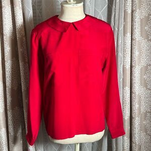 Vintage Alcott & Andrews 100% Silk Red Blouse - Size 4